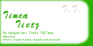 timea tietz business card